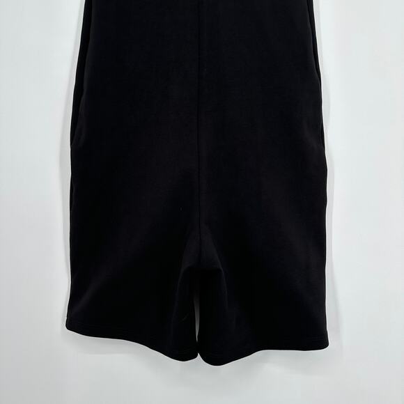 Oak + Fort Fitted Polo Romper Short Sleeve Black Oak Refined Bodysuit - Picture 10 of 11